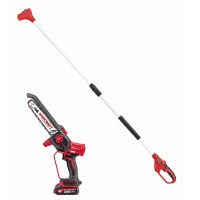 Akumuliatorinis grandininis mini pjūklas 8” su teleskopiniu prailginimu WORCRAFT 20V LI-ION